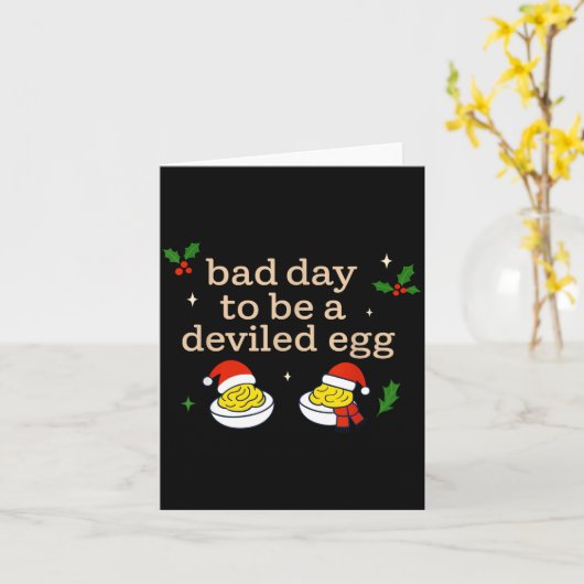 Bad Day To Be A Deviled Egg Thanksgiving Dinner Ch Kaart (Gele Bloem)