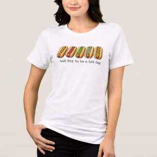 Bad Day To Be A Hot Dog T-Shirt - Funny BBQ Food 