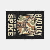 Bad Day To Be A Ske – Rustic Deer Hunting Humor  Fleece Deken (Voorkant (Horizontaal))