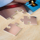 Bad Dirty Santa levert geschenken door een warme o Legpuzzel (Zijkant)