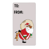 Bad Dog Bites Black Santa Gift Label (Voorkant)
