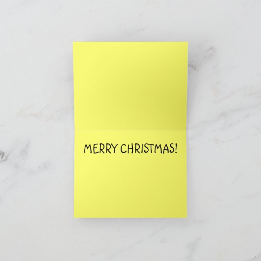 Bad Dog Bites Black Santa op Butt Feestdagen Kaart (Binnen)