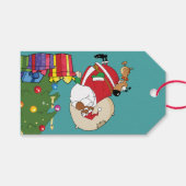 Bad Dog Bites Black Santa Paper CadeauLabel (Voorkant (Horizontaal))