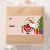 Bad Dog Bites Black Santa Printen Label (Insitu)