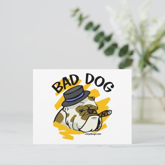Bad Dog Briefkaart (Staand voorkant)