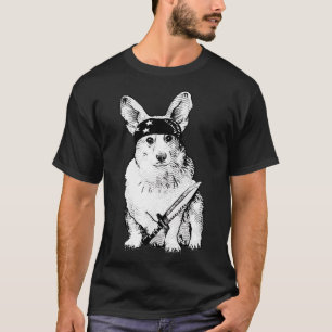 Bad Dog - Corgi die een mes vervoert T-shirt
