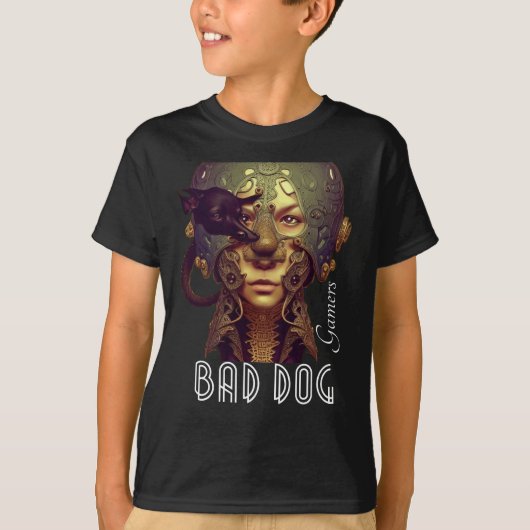 Bad Dog Gamer T-Shirt (Voorkant)