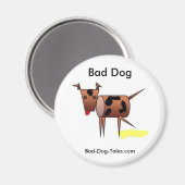 Bad Dog magnetische knop Magneet (Voorkant / Achterkant)