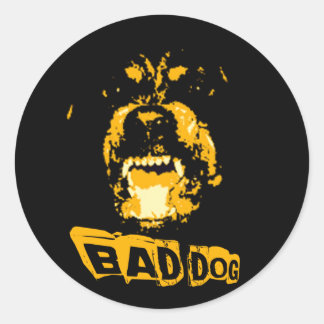 Bad Dog Ronde Sticker