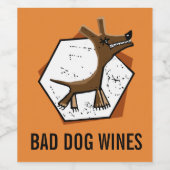 Bad-dog Wijn Etiket (Enkel label)