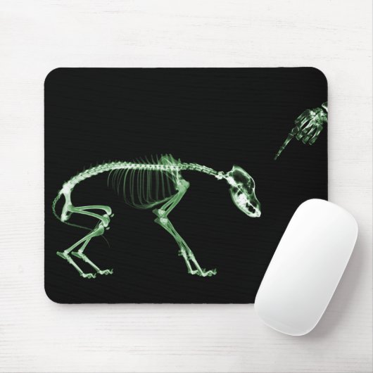 Bad Dog X-ray Skelet in Green Muismat (Met muis)