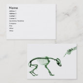 Bad Dog X-ray Skelet in Green Visitekaartje (Voorkant / Achterkant)