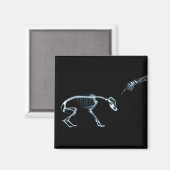 Bad Dog Xray Skeleton Black Blue Magneet (Voorkant / Achterkant)