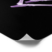 Bad Dog Xray Skeleton Black Paars Poster (Hoek)