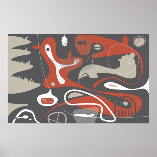 Bad Dreams Abstract Art Print (Voorkant)