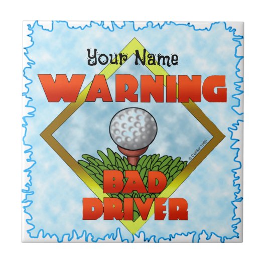 Bad Driver Golf Tegeltje (Voorkant)