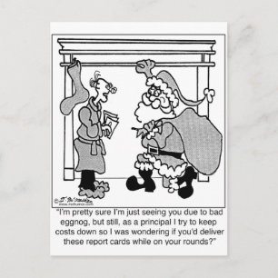 Bad Egg Nog leidt naar Santa Sighting Feestdagenkaart