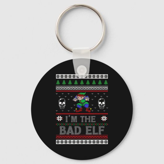 Bad Elf Ugly Christmas For Elves Lover Sleutelhanger (Voorkant)
