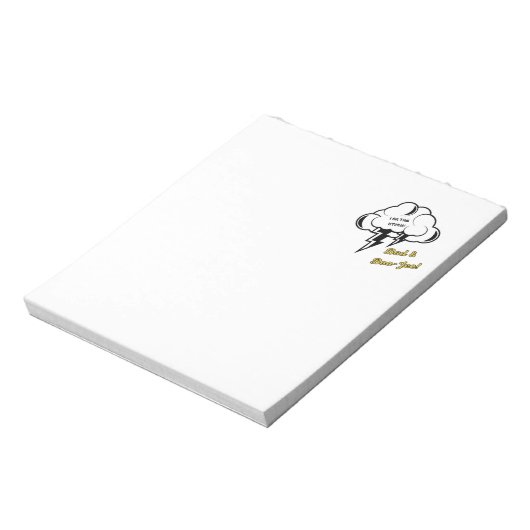 Bad en Boo-jee "Ik ben het Storm" Gothic Notitieblok (Linkerzijde)