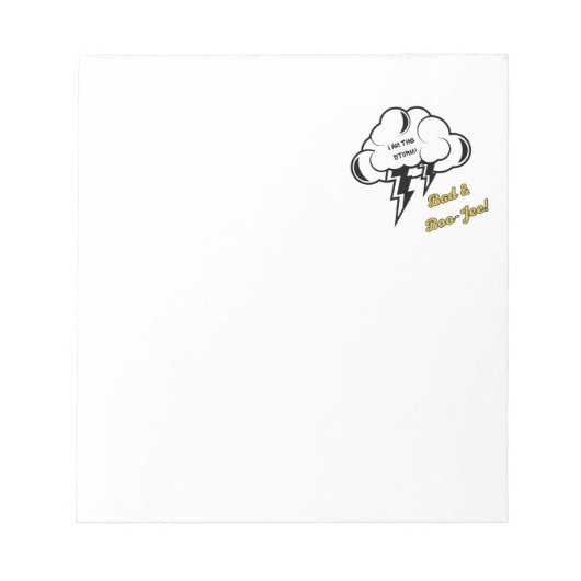 Bad en Boo-jee "Ik ben het Storm" Gothic Notitieblok (Voorkant)