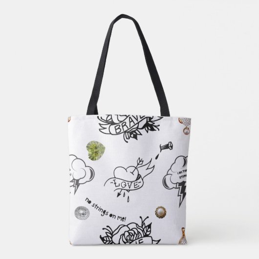 Bad en Boo-jee "Ik ben het Storm" Gothic Tote Bag (Achterkant)