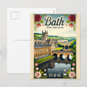 Bad Engeland Retro Reisposter Kunst Feestdagenkaart (Voorkant / Achterkant)