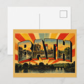 Bad Engeland Vintage Reis Kunst Briefkaart (Voorkant / Achterkant)
