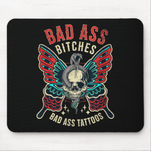 Bad Es getatoeëerde vrouwen Empowered Retro Tattoo Muismat