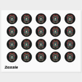 Bad Es getatoeëerde vrouwen Empowered Retro Tattoo Ronde Sticker (Vel)