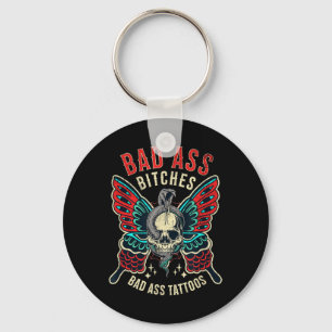 Bad Es getatoeëerde vrouwen Empowered Retro Tattoo Sleutelhanger