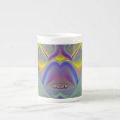 Bad Face, Abstracte 3D Rainbow Art Espresso Cup Porselein Kop (Voorkant)