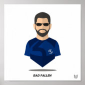 Bad Fallen Minimalis Poster (Voorkant)