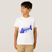 Bad Fish Skull Blue T-shirt (Voorkant volledig)