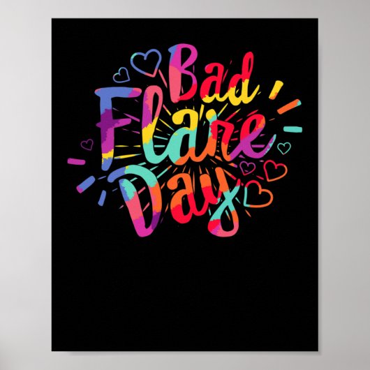 Bad Flare Day Complex Regional Pain Syndrome Aware Poster (Voorkant)