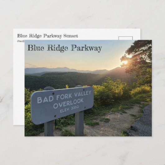 Bad Fork Valley Overlook at Sunset Briefkaart (Voorkant / Achterkant)