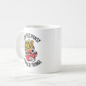 Bad Fries Puns Geen Zetmeel Ding Grappig Eten Pun Koffiemok (Voorkant links)