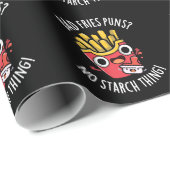 Bad Fries Puns No Starch Thing Pun Dark BG Cadeaupapier (Rol Hoek)