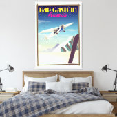 Bad Gastein Austria Snowboarding poster Canvas Afdruk (Insitu (Slaapkamer))