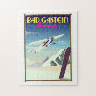 Bad Gastein Oostenrijk Snowboarden poster Legpuzzel