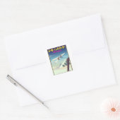 Bad Gastein Oostenrijk Snowboarden poster Vierkante Sticker (Envelop)