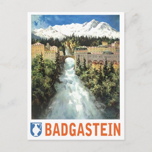 Bad Gastein waterfall, Oostenrijk Briefkaart (Voorkant)