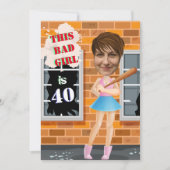 Bad Girl 40th Verjaardagsfoto voor vrouwen Kaart (Voorkant)
