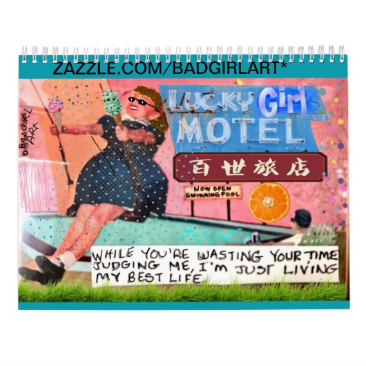 Bad Girl Art-kalender Kalender (Achterkant)