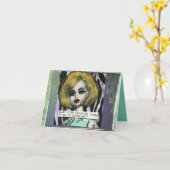 BAD GIRL ART NOTECARD - WAT ALS MIJN FAVORIET KAART (Gele Bloem)
