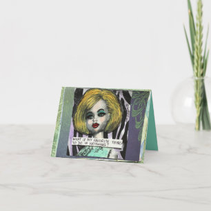 BAD GIRL ART NOTECARD - WAT ALS MIJN FAVORIET KAART