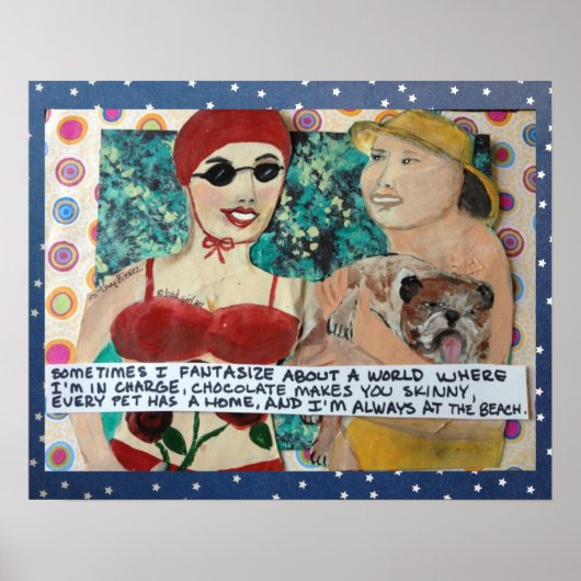 BAD GIRL ART - SOMS FANTASIEER IK OVER EEN WERELD POSTER (Voorkant)