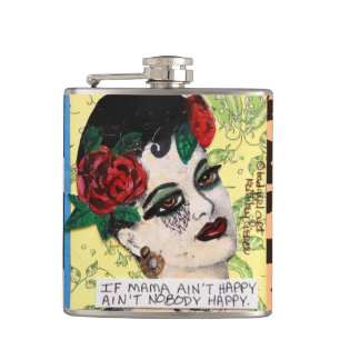 BAD GIRL FLASK-Als mama niet blij is Heupfles