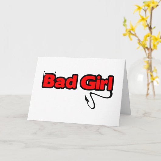Bad Girl Kaart (Gele Bloem)