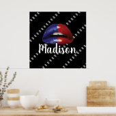 Bad Girl Makeup Lipstick Beauty Custom Personalize Poster (Keuken)