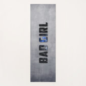 Bad Girl rustic grijs blauw Yogamat (Voorkant)